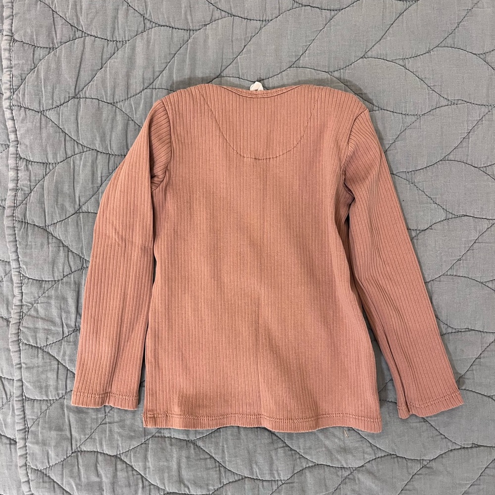 Quincy Mae 18-24m long sleeve ribbed shirt - Picture 2 of 2